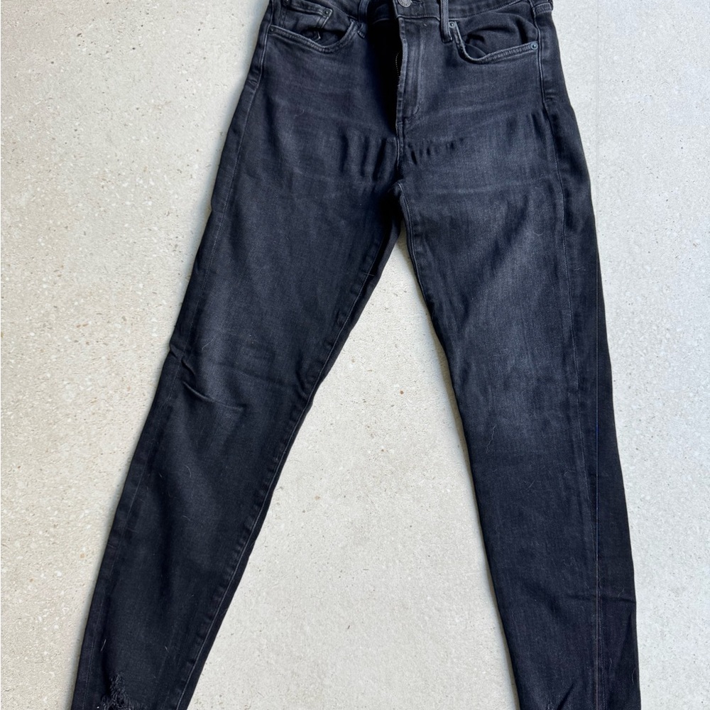 Agolde- size 29- Black Denim Skinny distressed ankle Jeans